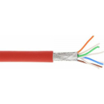 InLine Kabel instalacyjny S/FTP, PiMF, Cat.6A, halogen free, 500MHz, czerwony 100m (76899R) | 76899R | 4043718201808