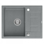 Zlewozmywak GraniteQ MORGAN 116 zlewozmywak silver stone z syfonem Push To Open stal szlachetna 1-komorowy z/o + zaczepy 4 szt | brak | 5904310997010