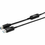 Kabel USB MicroConnect USB-A - USB-B 15 m Czarny (MC-USB3.0AB15OP) | MC-USB3.0AB15OP | 5704174889960