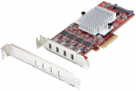 Kontroler StarTech STARTECH.COM 4-Port USB-C 10Gbps PCIe Karte 4x Separate USB 3.2 Kontroller PCI Express 3.0 Niedrigprofil Bugel TAA | P10Q4C-USB-CARD-LP | 0065030920292
