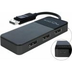 Delock Splitter video Displayport męski - 3x Displayport żeński | 87737 | 4043619877379
