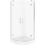 Cersanit SET D04 KABINA CITY P&Oacute;ŁOKRĄGŁA CHROM 90X90X195+BR TAKO 90X16 WIR | SZEZ1006740001 | 5901771225881