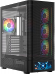 PC case Volcano AQ500 ARGB MIDI BLACK | MC-A-AQ500-4FA-B | 5903560983101