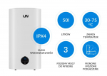 Electric water heater LIN LIFVD1SMWH 50L UNIVERSAL white | LIFVD1SMWH 50L UNIVERSAL | 5908019215079