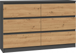 Topeshop M6 120 ANTRACYT/ART chest of drawers | M6 ANTR/ART | 5904507201470
