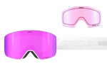 Giro Gogle zimowe damskie ELLA WHITE RAILS (Cylindrical) (Lustrzana szyba kolorowa VIVID-Carl Zeiss PINK 19-42% S2 + VIVID INFRARED 43-79% S1) | GR-7171920 | 196178135245