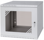 Szafa Lexi-NET LEXI-Net 19'' szafka ścienna Basic 9U 525x450 szklane drzwi bez tyłu rozłożony szary | LX19-9U-450GG | 5907222250556