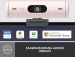 Kamera internetowa Logitech Brio 500 Rose (960-001421) | 960-001421 | 5099206104907