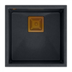 Zlewozmywak Quadron DAVID 40 GraniteQ black diamond/elementy miedziane | 39221000 | 5904310991315