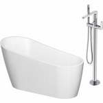 Wanna Cersanit SET B721: Wanna wolnostojąca owalna ZEN 167x72 z baterią wolnostojącą INVERTO chrom (S601-140) | S601-140 | 5901771078739
