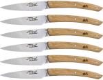 Laguiole Tradition Jean Dubost Laguiole 6 pcs. Knife Set, Oak Wood | J06TA720PEF015 | 3219330909687