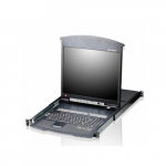 Konsola KVM Aten Przełącznik KVM ATEN KL1508AN, 48 cm TFT, VGA, PS/2-USB przez kat. 5, 8 port&oacute;w, układ FR | 14.01.6218 | 4710469343599