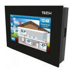 Tech Sterownik pokojowy ST-281 z komunikacją RS (szkło 2 mm) CZARNY | TSST281BK | 5902479662039