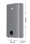 LIN LIFVD1SMGY 80L UNIVERSAL grey electric water heater with Wi-Fi | LIFVD1SMGY 80L UNIVERSAL | 5908019215086