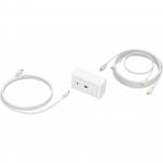 Vision Techconnect Modulares AV-Panel mit Kabeln - LEBENSLANGE GARANTIE - 3 Meter Kabel - 4K bei 60 Hz - Einfaches Paket zur Installation von Touchpanel-Displays oder Projektoren - Enthalt britische Doppel-Gang-Aufputzdose und Doppel-Gang-Rahmen fur  ...