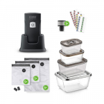 Caso Professional Hand Vacuum Sealer with Accessories | Vacu OneTouch Pro Set | Power 20 W | Black | 01336 | 4038437013368