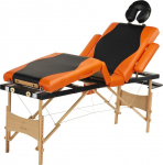 Bodyfit Ł&oacute;żko do masażu 4 segmentowe dwukolorowe czarno - pomarańczowe (1045) | 1045-uniw | 5902759972988