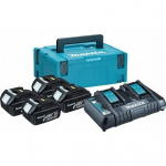 Makita zestaw zasilający 18V MAKPAC, BL1830Bx4+DC18RD (197970-3) | 197970-3 | 088381470728