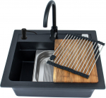 Zlewozmywak Alveus SINK ATROX30 G91 WITH MIXER BLACK | 5906748104121 | 5906748104121