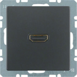 ELS Elektrotechnika Gniazdo HDMI antracyt aksamit Q.1/Q.3 3315426086 | 3315426086 | 4011334379805