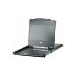 Konsola KVM Aten Przełącznik KVM CL6708MW 43 cm LCD, USB-DVI, 8-portowy, niemiecki układ klawiatury | 14.01.6818 | 4719264643804