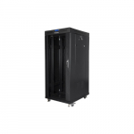 19 inch installation cabinet, standing, 27u 800x1000 black, lcd glass door (flat pack) | FF01-8027-12BL | 5901969433845