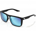 100% Okulary 100% RENSHAW Matte Black HiPER Blue Multilayer Mirror Lens (Niebieskie lustrzane szkła wielowarstwowe, LT 15%) | 841269153102 | 841269153102