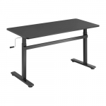 Manually adjustable sit-stand desk EO0027 | 70-117 cm | Maximum load weight 40 kg | Black | EO0027 | 4052792059922