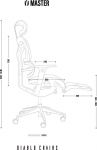 Krzesło biurowe Diablo Chairs V-Master Czarno-szare | V-MASTERSZA | 05902560334494