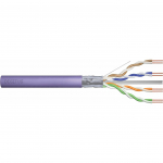 Digitus Kabel teleinformatyczny instalacyjny DIGITUS kat.6, F/UTP, Dca, drut, AWG 23/1, LSOH, 305m, fioletowy, szpula | DK-1624-VH-305 | 4016032441991