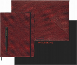 Moleskine Zestaw kolekcjonerski MOLESKINE Shine, teczka + pi&oacute;ro wieczne Kaweco + niedatowany planer, metaliczny czerwony | MS-8858938 | 8056598858938
