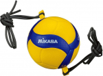Mikasa Piłka siatkowa V300W-AT-TR z gumami ż&oacute;łto-niebieska r. 5 | P8279 | 4907225881123