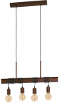 Lampa wisząca EGLO EGLO TOWNSHEND Long table pendant with 4 sockets - Rust colored | 43523 | 9002759435233