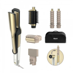 Shark Glam Ceramic & Air Styling and Drying System with FrizzFighter | HD6051SEU | Number of heating levels 3 | 1500 W | Gold | HD6051SEU | 622356360074