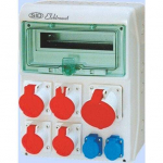 Elektromet Rozdzielnica budowlana 12 modułow 2x16A 5P 400V, 2x32A 5P 400V, 1x63A 5P 400V, 2x16A 1P+Z RSS-04 IP44 (942040) | 942040 | 5906197483303