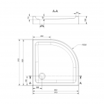 Brodzik Cersanit Tako p&oacute;łokrągły narożny 90 cm x 90 cm (S204-004) | S204-004 | 5907720665227