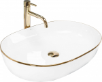 Umywalka Rea Umywalka nablatowa CLEO 61 Gold Edge | 5902557375301 | 5902557375301