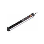 Listwa zasilająca Bachmann GVS przeciwprzepięciowa 6 gniazd 2 m czarna | 4016514000692 | 4016514000692