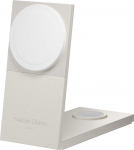 Ładowarka Native Union Rise 3-in-1 INT Qi2 Wireless Charger - bezprzewodowa ładowarka Qi2 15W do trzech urządzeń kompatybilna z MagSafe, adapter oraz wtyczki EU i UK w zestawie (sandstone) | RS-3IN1-SAN-INT | 4895200483960