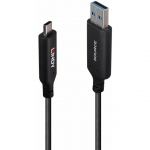 Kabel USB Lindy USB-A - USB-C 10 m Czarny (43395) | 43395 | 4002888433952
