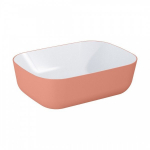 Umywalka Malys Group RE040460896100 / ELITA / RENI / UMYWALKA BICOLOR 46X33 BLAT, CERAM WHITE HG/TERRA PINK MATT   / 146110 / | 5903292241722 | 5903292241722
