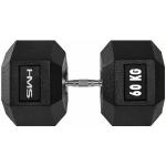 HMS hantel Hex Pro gumowany 1 x 60 kg | 17-66-133 | 5907695518269