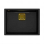Zlewozmywak Quadron DAVID 50 GraniteQ pure carbon/elementy złote | 39221000 | 5904310991384