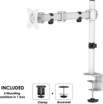 Neomounts Uchwyt biurkowy na monitor 10'' - 30'' (NM-D135WHITE) | 30289 | 8717371446482