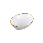 Umywalka CE-U-012-12-41 / AQUAFORM / CORDOBA GOLDEN LINE / UMYWALKA NABLATOWA 41X33, ZŁOTY RANT | 5905358222041 | 5905358222041