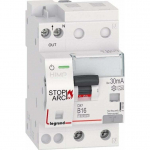 Legrand Przeciwpożarowy detektor iskrzenia DX3 STOP ARC zintegrowany z RCCB 2P 10kA 30mA Typ A 415958 | 415958 | 3414971169548