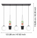 Lampa sufitowa EGLO Rondo Lampy sufitowe 3 Black White White Glass Steel Round Black Indoor 900512 | 900512 | 9008606244416