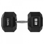 HMS &lrm;&lrm;Hantel Hex Pro gumowany 1 x 40 kg | 17-66-127 | 5907695518207