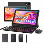 Extralink Tablet CP31 4GB RAM+128GB Czarny | Tablet | Android 15, 2Mpx+8Mpx, 6000mAh, 1280x800px, klawiatura, mysz, rysik | EX.95870 | 5904960295870