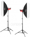Zestaw studyjny Aurora Zestaw światła błyskowego Orion 400 kit 3 (2 lampy, softboxy, statywy) | 8809386074764 | 8809386074764